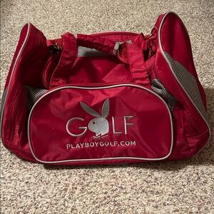 PLAYBOY Golf Red Duffel Bag